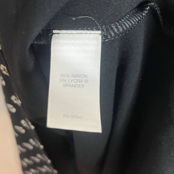 J Jill Wearever Floral Knit Dress Black Womens M Sleeveless Shift Boho - Picture 5 of 7